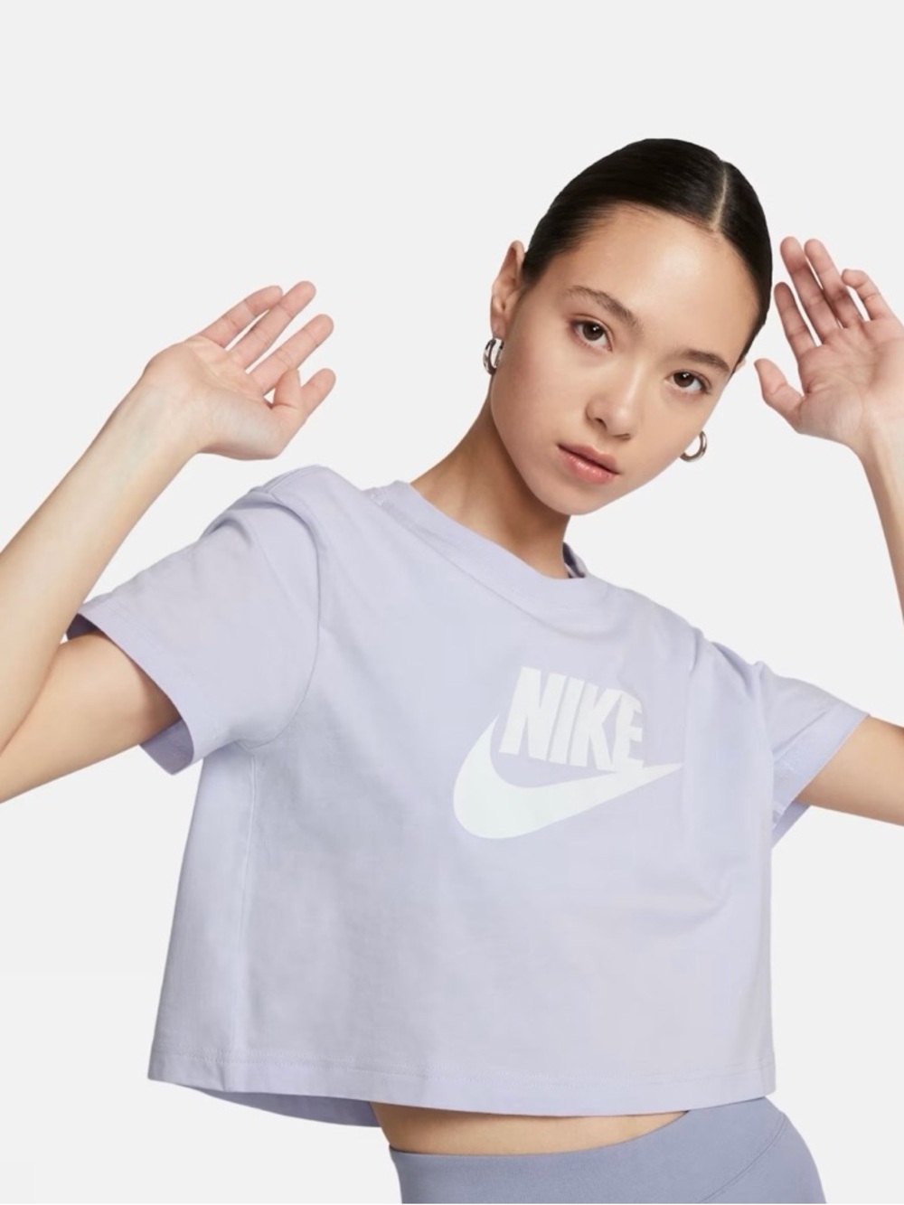 Nike Sportswear Essential Crop Tee | Oxygen Purple | Size M